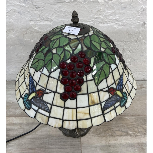 130 - A Tiffany style table lamp - approx. 46cm high