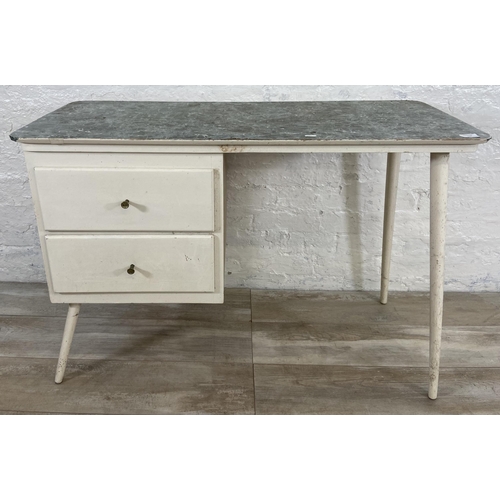 139 - A mid 20th century white painted dressing table - approx. 72cm high x 106cm wide x 46cm deep