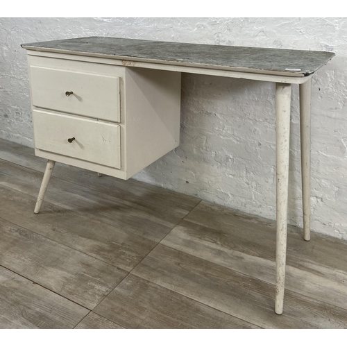 139 - A mid 20th century white painted dressing table - approx. 72cm high x 106cm wide x 46cm deep