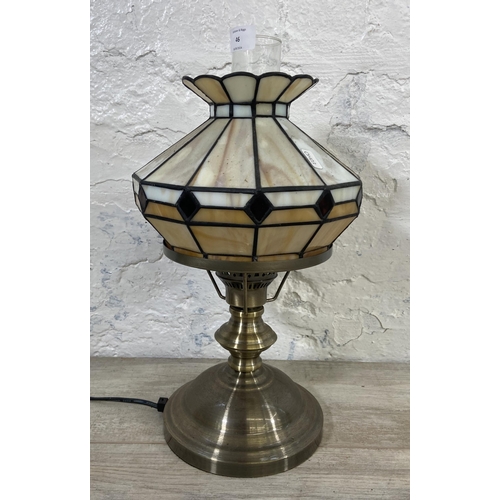 46 - A Tiffany style table lamp - approx. 42cm high