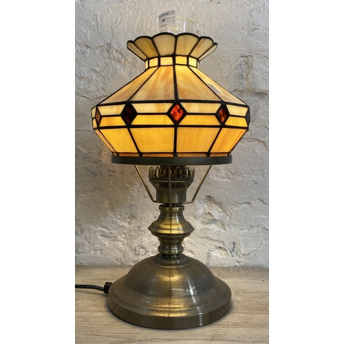 46 - A Tiffany style table lamp - approx. 42cm high