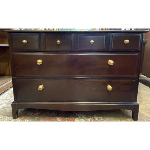 59 - A Stag Minstrel mahogany chest of drawers - approx. 72cm high x 106cm wide x 46cm deep