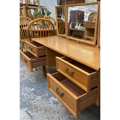 79 - A G Plan teak dressing table - approx. 112cm high x 150cm wide x 46cm deep