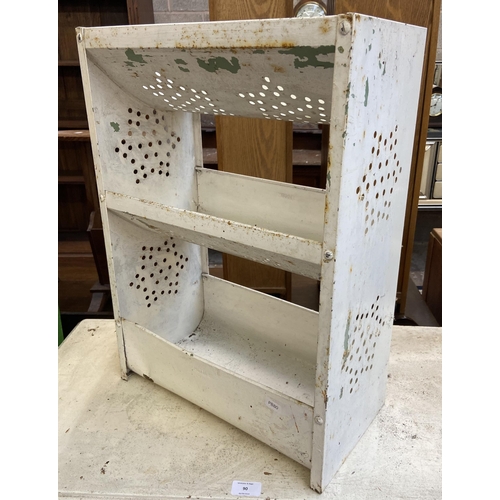 90 - Two pieces of furniture, one Victorian white painted chest of drawers - approx. 85cm high x 89cm wid... 