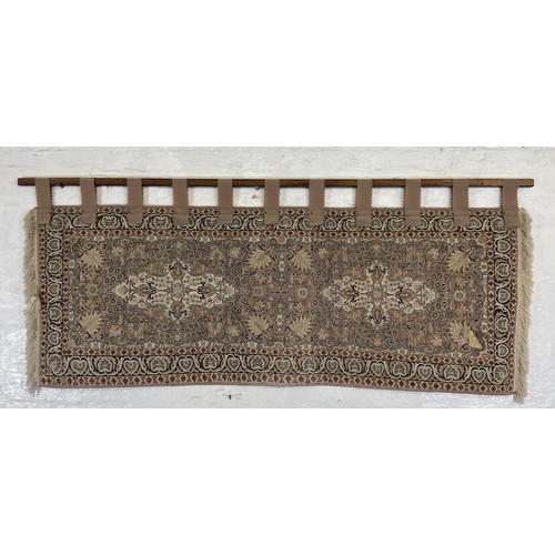 51A - A machine woven floral pattern hall runner/wall hanging - approx. 73cm high x 176cm wide