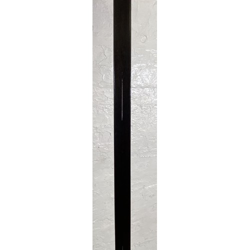 38A - Two mid 20th century ebonised floor standing lamps, each approx. 157cm high