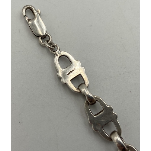 2141A - A hallmarked .925 silver bracelet, maker's mark JJ - approx. gross weight 16g