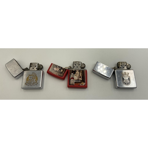 2263 - Three Zippo cigarette lighters