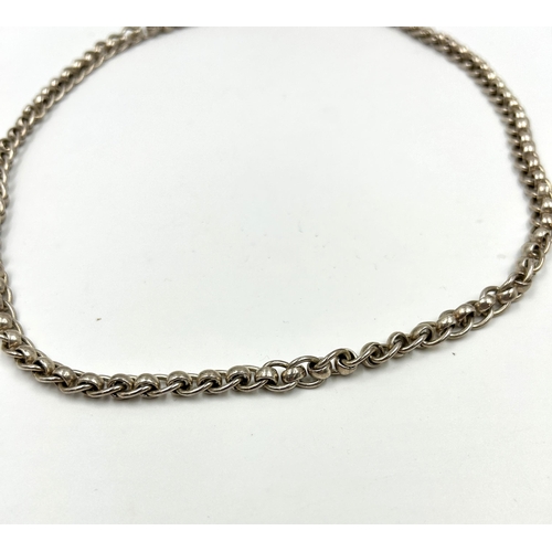 2142 - A .925 silver chain necklace with lobster clasp - approx. gross weight 49g