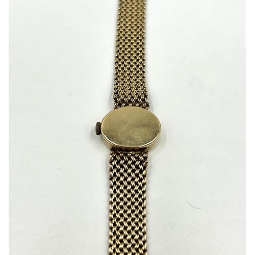 2179 - A mid 20th century Bueche-Girod 9ct gold cased manual wind lady's wristwatch with diamond set bezel ... 