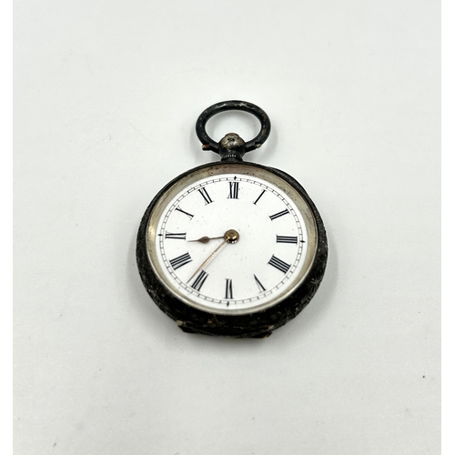 2180 - Two pocket watches, one Rotary gold plated hand wind men's and one Victorian .935 silver cased key w... 