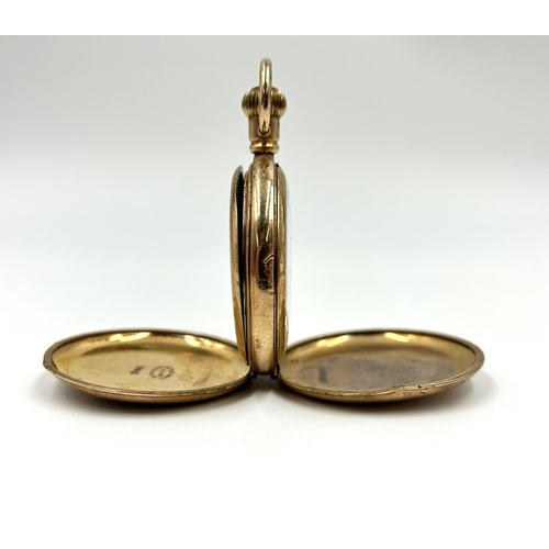 2187 - An early 20th century Waltham USA gold plated hand wind full hunter pocket watch