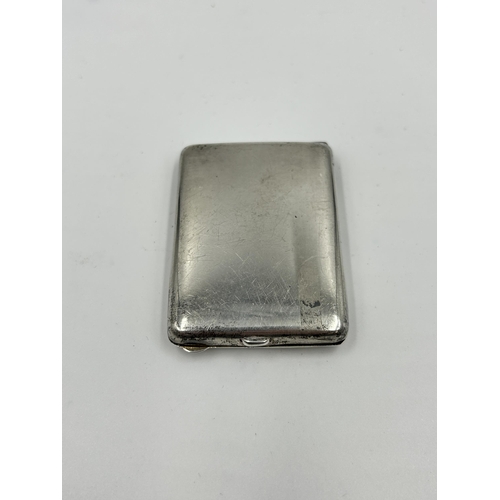 2219 - A George VI hallmarked Birmingham silver cheroot case, dated 1945 - approx. gross weight 34.5g