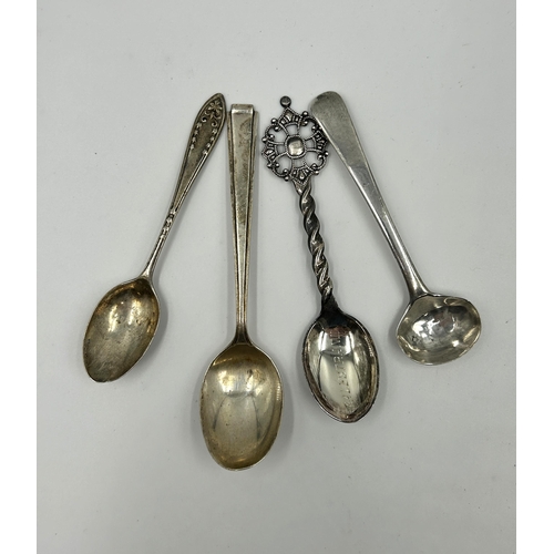 2222 - Four antique and later stamped silver spoons - approx. gross weight 50g