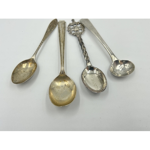 2222 - Four antique and later stamped silver spoons - approx. gross weight 50g