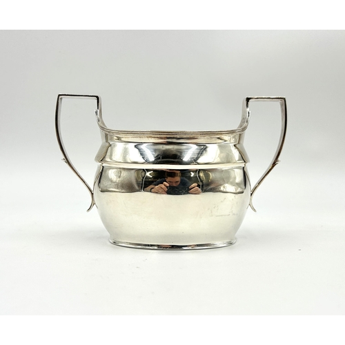 2228 - A Roberts & Belk Ltd hallmarked Sheffield silver three piece tea set, dated 1970 - approx. gross wei... 