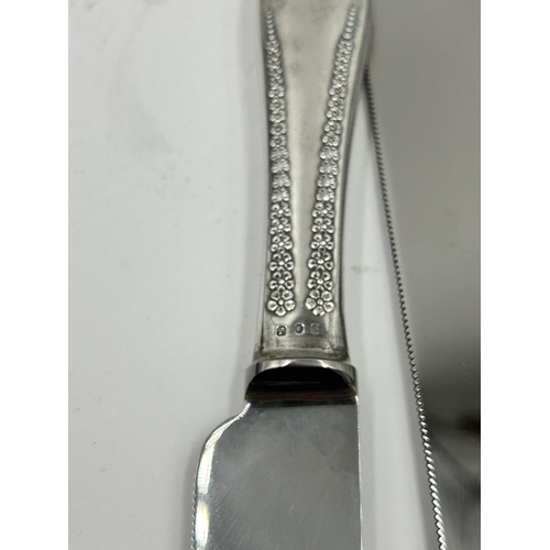 2240 - Two hallmarked Dublin silver handled cake knives, one cased