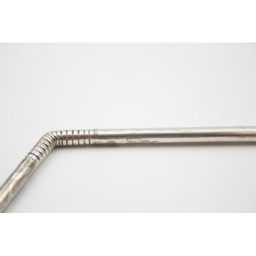 2202 - A hallmarked sterling silver drinking straw, dated 2000 - approx. gross weight 20g