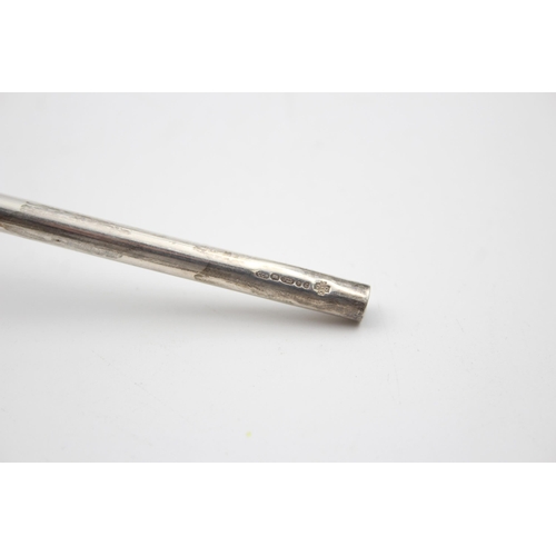 2202 - A hallmarked sterling silver drinking straw, dated 2000 - approx. gross weight 20g