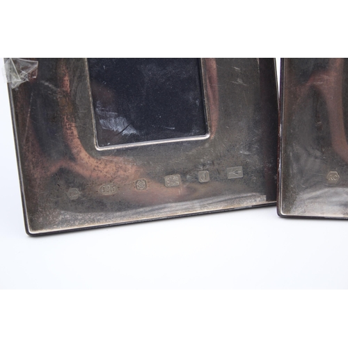 2203 - A pair of Concorde hallmarked sterling silver photo frames by Carrs of Sheffield, dated 2003 - appro... 