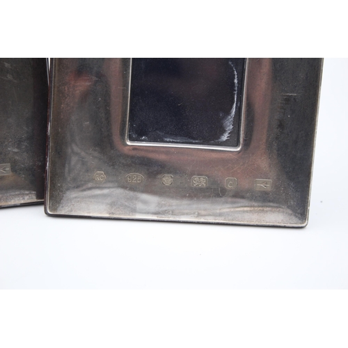 2203 - A pair of Concorde hallmarked sterling silver photo frames by Carrs of Sheffield, dated 2003 - appro... 