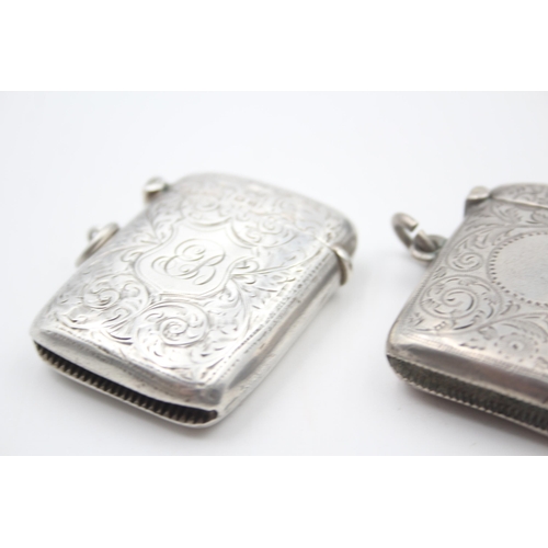 2209 - Three hallmarked sterling silver vesta cases - approx. gross weight 80g