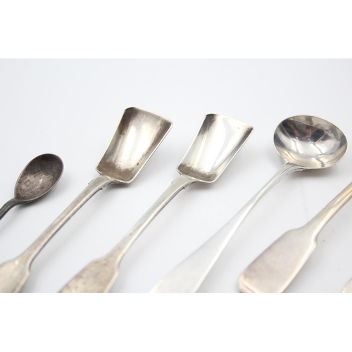 2212 - Fourteen hallmarked sterling silver condiment spoons - approx. gross weight 90g