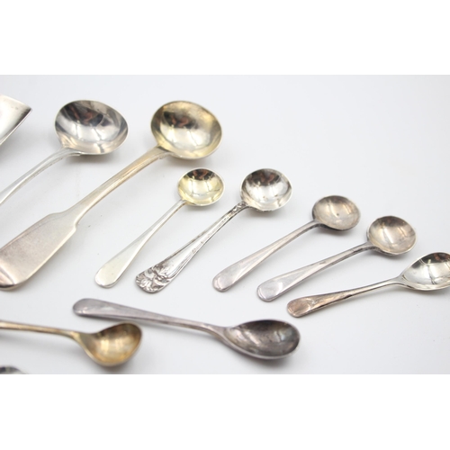 2212 - Fourteen hallmarked sterling silver condiment spoons - approx. gross weight 90g