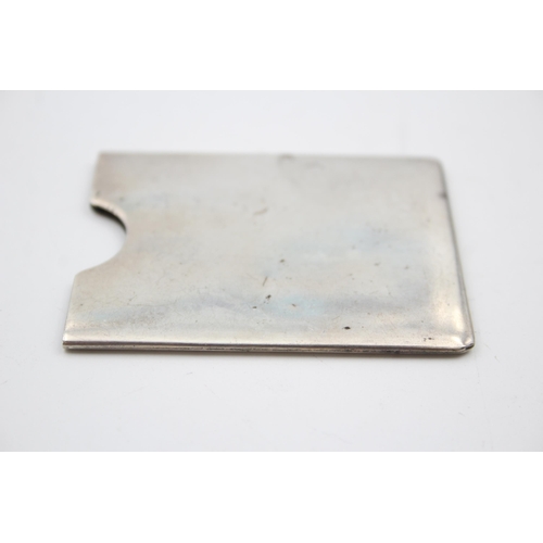 2220 - An Edwardian hallmarked sterling silver calling card case - approx. gross weight 22g