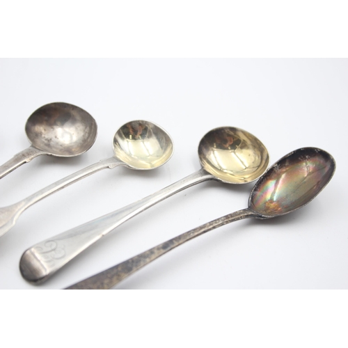 2227 - Six Georgian and later hallmarked sterling silver condiment spoons - approx. gross weight 64g