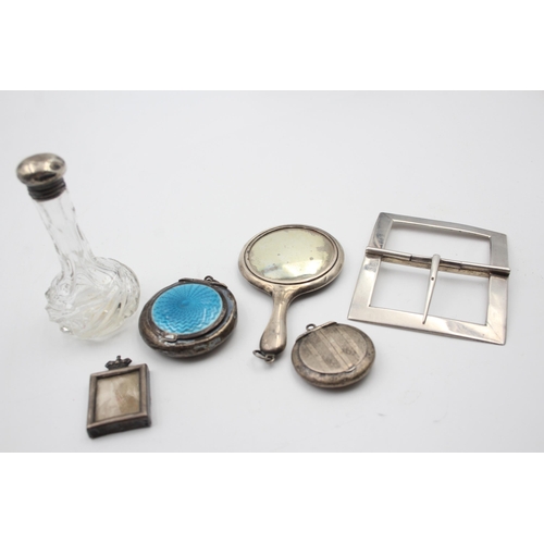 2238 - Six hallmarked sterling silver vanity items