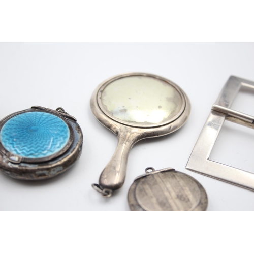 2238 - Six hallmarked sterling silver vanity items