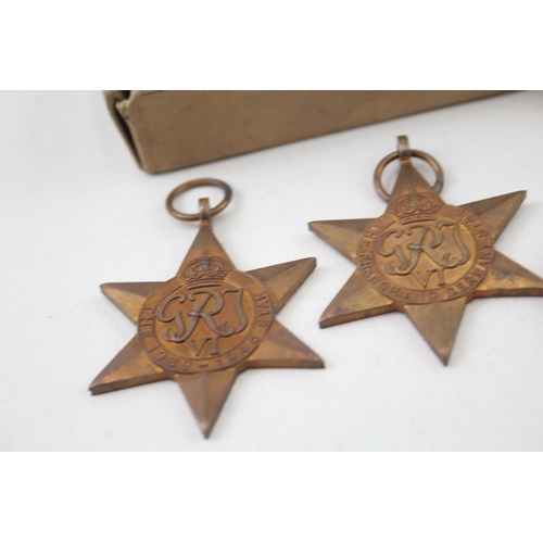 2281 - A boxed WWII medal trio comprising The 1939-1945 Star, The France and Germany Star and War