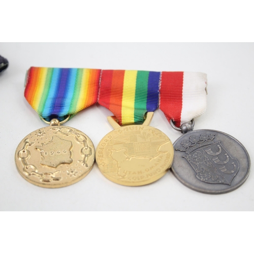 2289 - Two mounted WWII medal groups, one featuring The France and Germany Star, The 1939-1945 Star and Bri... 