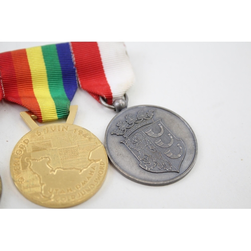 2289 - Two mounted WWII medal groups, one featuring The France and Germany Star, The 1939-1945 Star and Bri... 