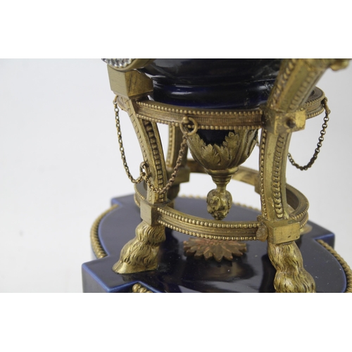 9 - A 19th century French Louis XVI style Sevres porcelain and ormolu mantel clock after Tiffany & Co. -... 