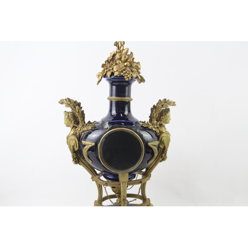 9 - A 19th century French Louis XVI style Sevres porcelain and ormolu mantel clock after Tiffany & Co. -... 