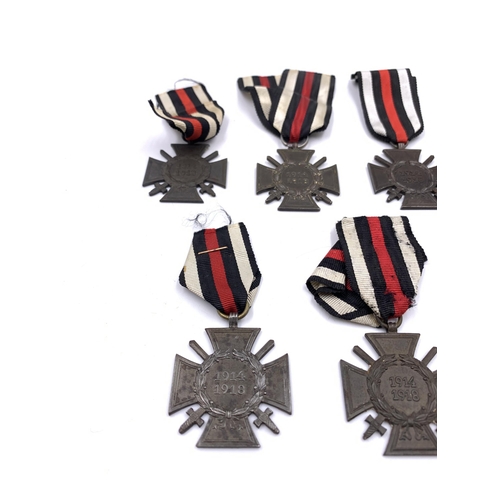 2300 - Five WWI German Cross of Honour medals