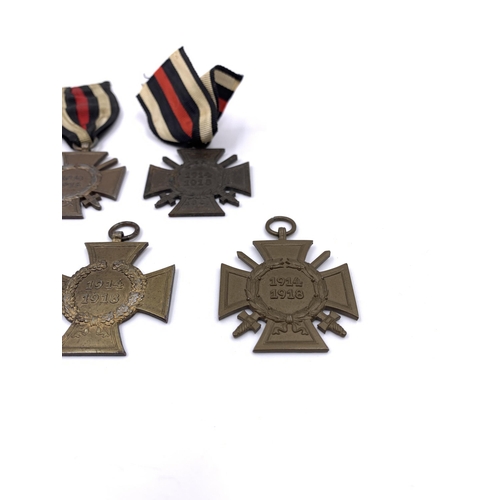 2301 - Five WWI German Cross of Honour medals