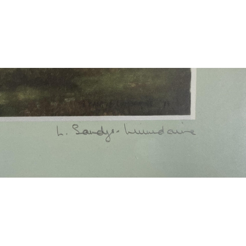 233 - A 20th century gilt framed Leesa Sandys-Lumsdaine pencil singed limited edition 135/250 horse racing... 