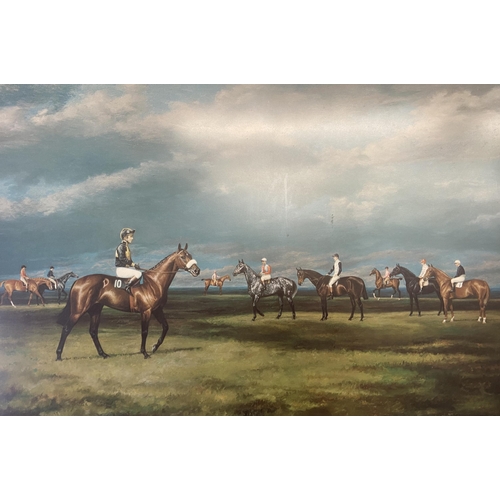 233 - A 20th century gilt framed Leesa Sandys-Lumsdaine pencil singed limited edition 135/250 horse racing... 