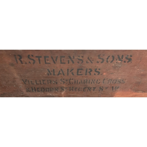 150 - A Victorian R. Stevens & Sons mahogany slate bed half size snooker table - approx. 84cm high x 104cm... 