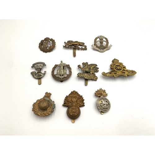 2288 - Ten military cap badges