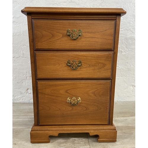 85 - A Younger cherrywood bedside chest of drawers - approx. 68cm high x 48cm wide x 46cm deep