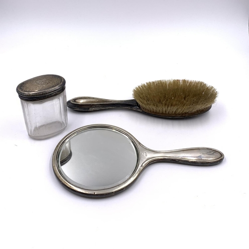 2242 - Three hallmarked Birmingham silver dressing table accessories - approx. gross weight 550g excluding ... 