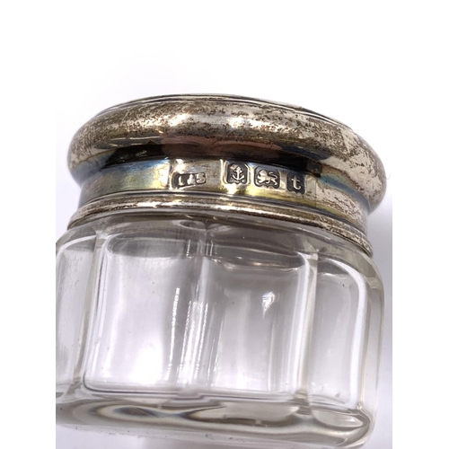 2249 - Seven items, six hallmarked sterling silver vanity items and one Charles Horner Dorcas thimble