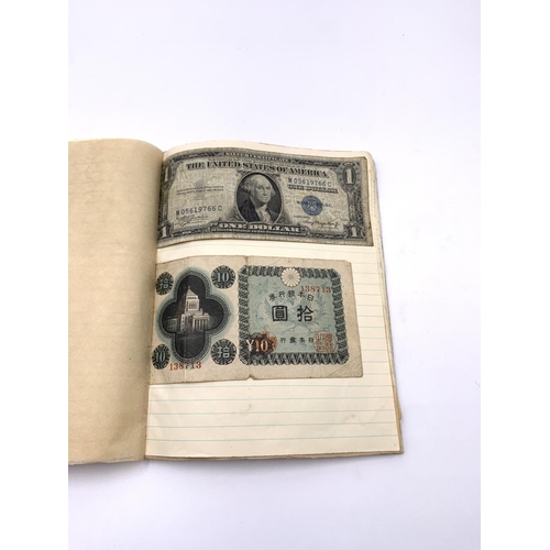 2266A - A mid 20th century banknote album containing Prisoners of War Camps one and five shillings confineme... 