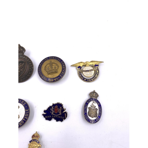 2272 - Nine vintage badges to include Metropolitan Special Constabulary, Derbyshire Special Constabulary, R... 