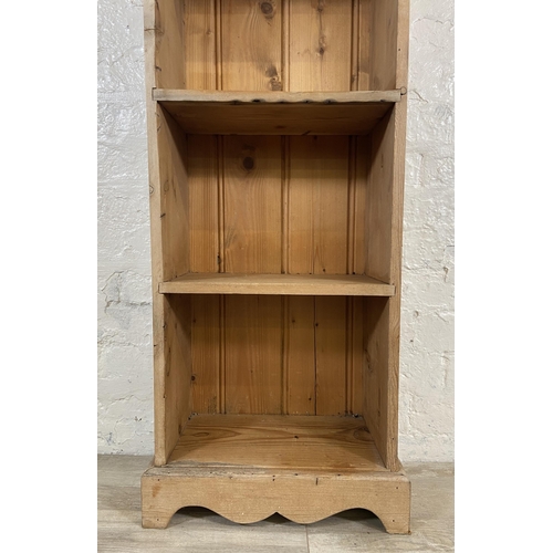 18 - A Victorian style pine four tier bookcase - approx. 148cm high x 47cm wide x 26cm deep