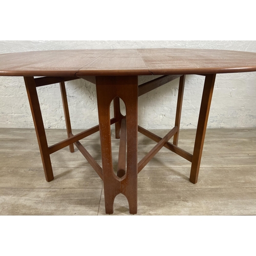 190 - A mid 20th century Jentique drop leaf gate leg dining table